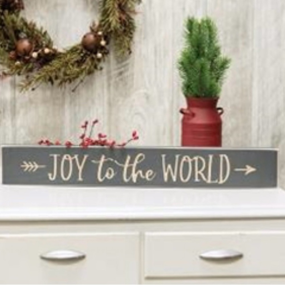 *Joy to the World Engraved Sign 24”x3.5” - Picture 13 of 13